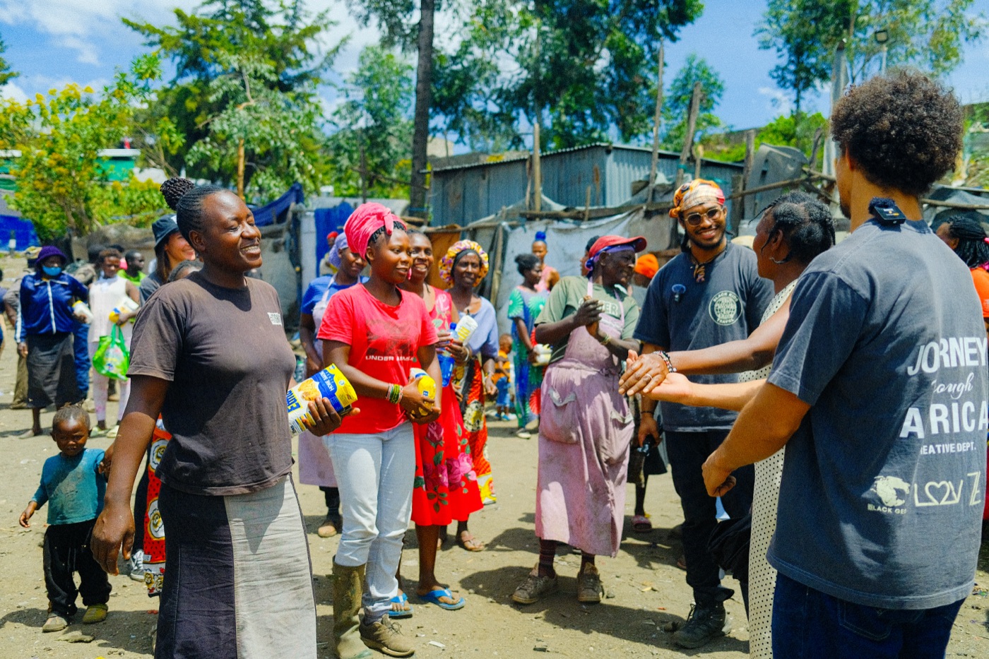 Journey Through Africa participants serving alongside community members in Kenya