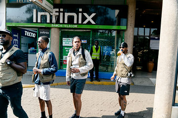 Team preparing for the day