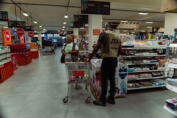 Team gathering supplies