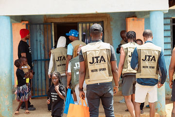 Team carrying supplies