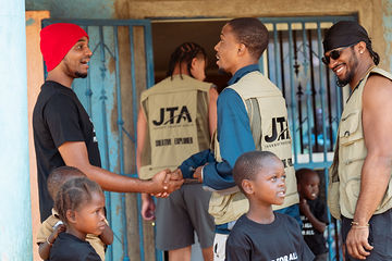 Team member greeting the community